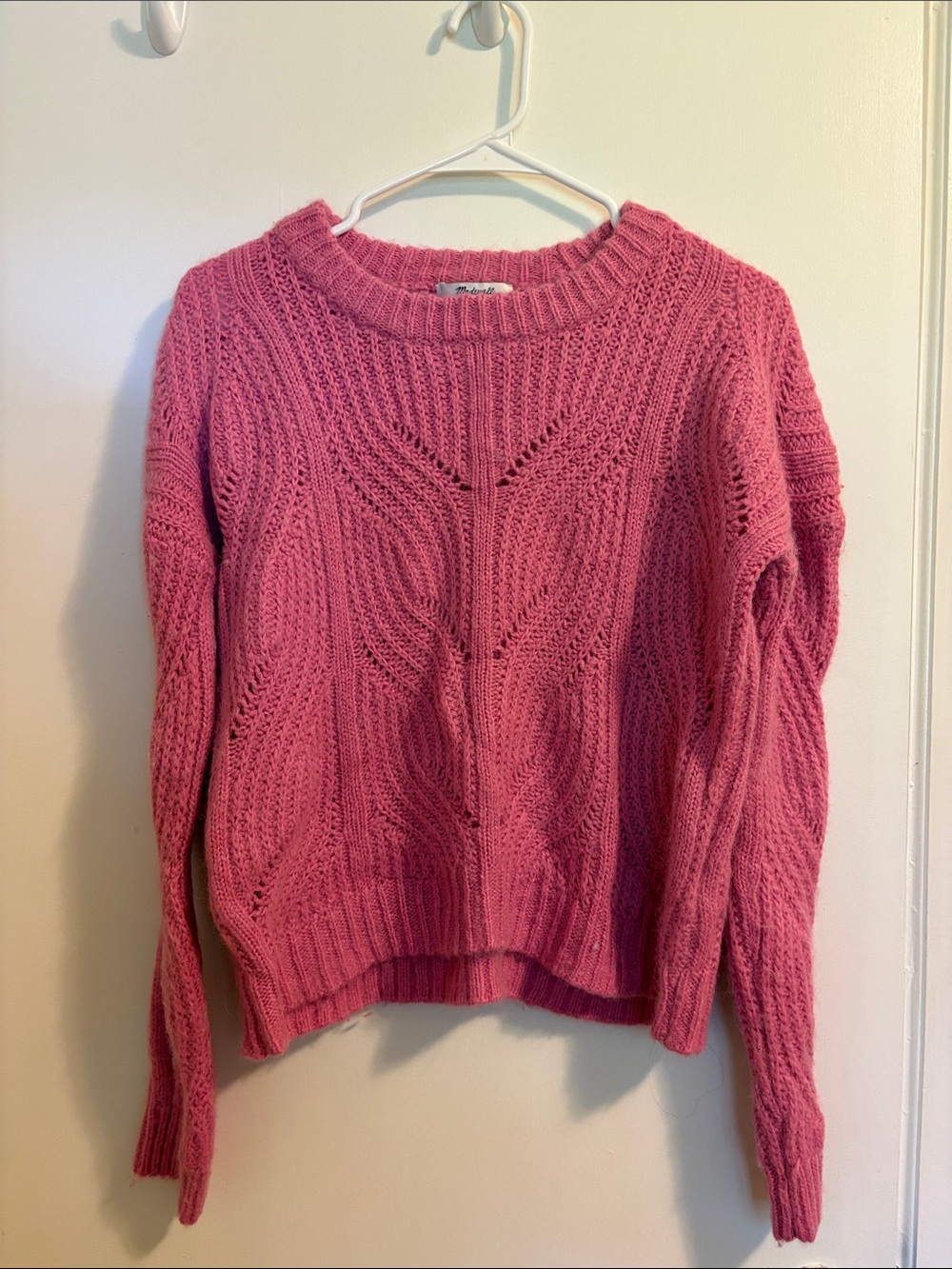 Madewell Cable Knit Crew Sweater